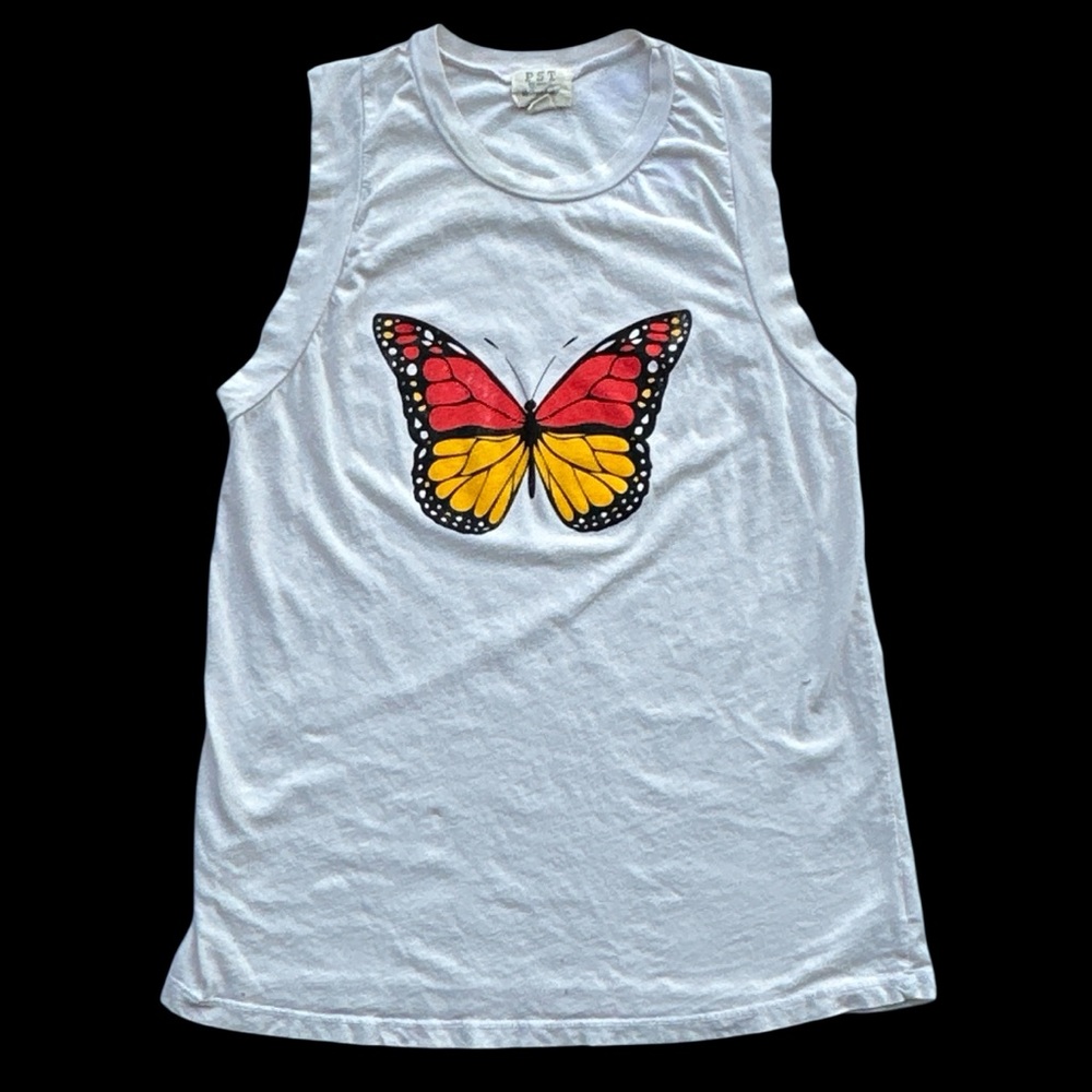 Butterfly Print Sleeveless Top